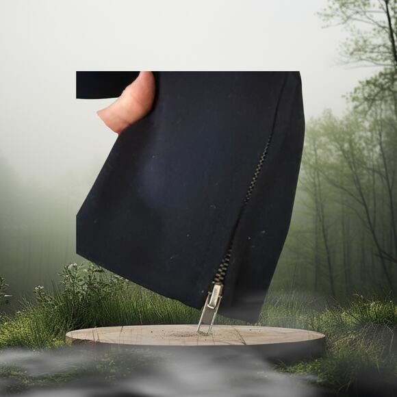 Parallel Black Asymmetrical Zip Moto Blazer Jacket Size 8 - Picture 6 of 7